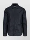Aspesi Casual Shirt With Long Sleeves And Water-repellent Fabric In Black