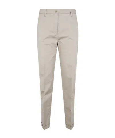 Aspesi Casual Trousers With Rolled-up Hem In White