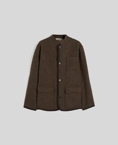 Aspesi Chang Shetland Wool Jacket In Brown