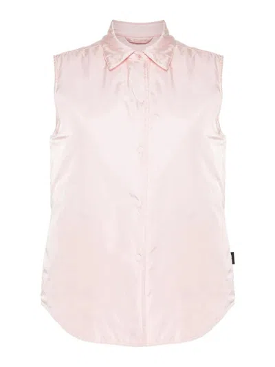 Aspesi Press-stud Padded Gilet In Pink & Purple