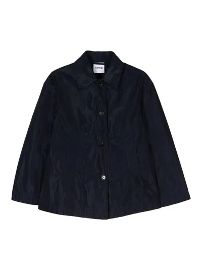 Aspesi Sherley Taffeta Jacket In Blue