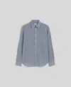 Aspesi Check Cotton Shirt In Blue