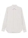 Aspesi Check-pattern Cotton-wool Shirt In Multi