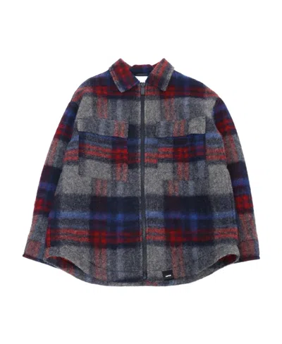 Aspesi Check-pattern Knitted Jacket In Black