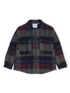 Aspesi Check-pattern Knitted Jacket In Blue