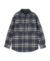 Aspesi Check-print Flannel Shirt In Black
