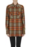 Aspesi Checked Print Flannel Shirt In Multi