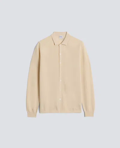 Aspesi Chemise En Coton Teinte Ala Pique Stitch In Neutral