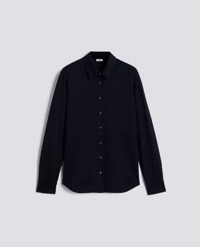 Aspesi Chemise En Jersey De Coton In Blue