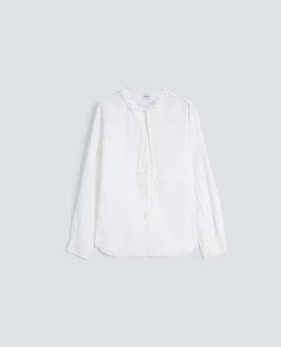 Aspesi Chemise En Lin Acol Rond In White