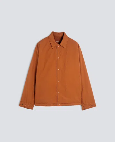 Aspesi Chemise En Nylon Melange Deperlant - Courge In Brown