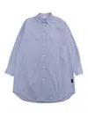 Aspesi Chemisier Striped Dress In Light Blue