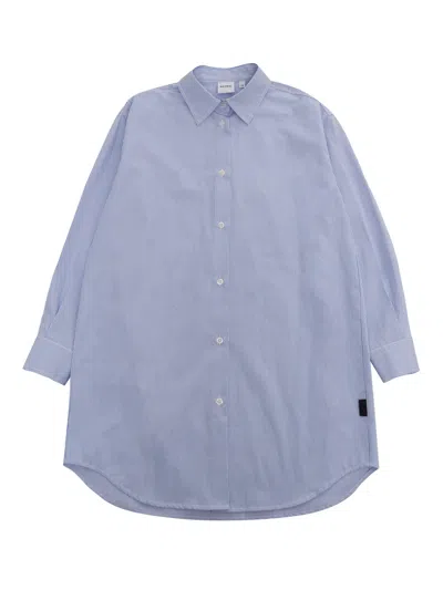 Aspesi Chemisier Striped Dress In Light Blue