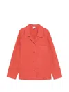 Aspesi Chest-pocket Buttoned Blouse In Red