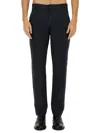 Aspesi Tailored Chino Trousers With Pockets In Blue