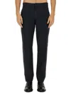 Aspesi Trousers With Functional Pockets And Belt Loops In Blue