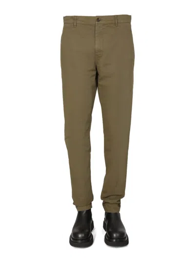Aspesi Trousers With Tapered Leg And Pockets In Green