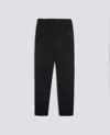 Aspesi Chino Trousers In Cotton And Linen Gabardine In Black