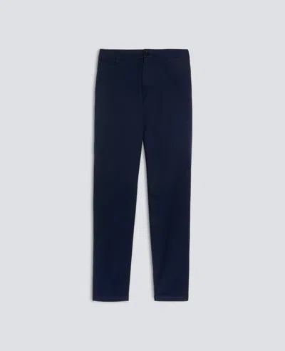 Aspesi Chino Trousers In Cotton And Linen Gabardine In Blue