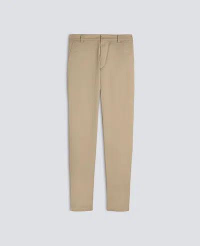 Aspesi Chino Trousers In Cotton And Linen Gabardine In Brown