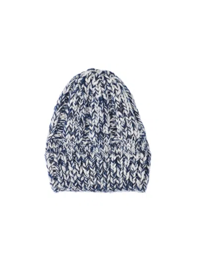 Aspesi Chunky Knit Beanie Hat In Blue