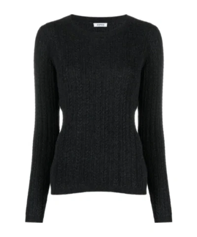 Aspesi Chunky Knit Sweater In Black