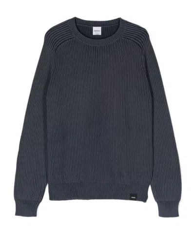 Aspesi Chunky-ribbed Jumper In Black