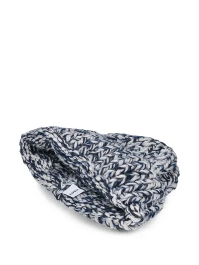 Aspesi Chunky-knit Beanie Hat In Blue