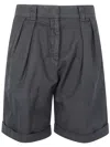 Aspesi Classic Bermuda Trousers In Navy