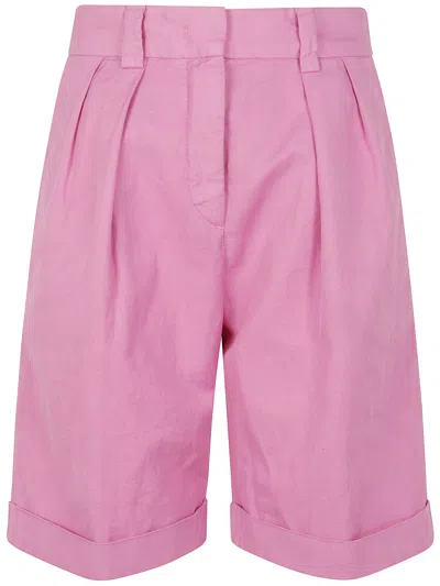 Aspesi Classic Bermuda Trousers In Pink