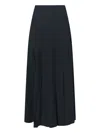 Aspesi Classic Black Skirt With Silhouette In Black