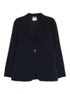 Aspesi Single-breasted Suit Jacket In Blue
