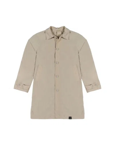 Aspesi Classic Boys Mini Trench Coat In Brown