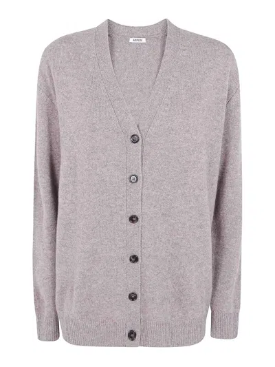 Aspesi Classic Cardigan In Nude & Neutrals