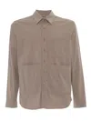 Aspesi Classic Collar Button-down Shirt With Front Pockets In Brown