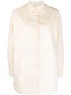 Aspesi Oversize Lightweight Collared Button-down Shirt In Neutrals