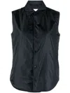 Aspesi Classic-collar Sleeveless Gilet In Blue
