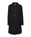 Aspesi Classic Collar Single Breasted Coat In Black