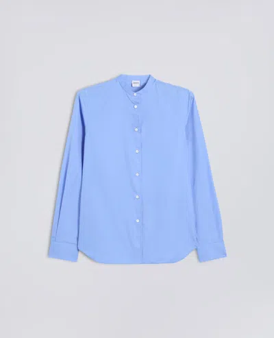 Aspesi Classic Cotton Poplin Shirt In Blue