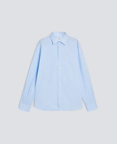 Aspesi Classic Cotton Shirt With Breast Pocket In Blue