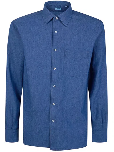 Aspesi Classic Denim Shirt In Blue