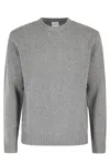 Aspesi Classic Gray Crew Neck Sweater With Ribbed Trim In Grey