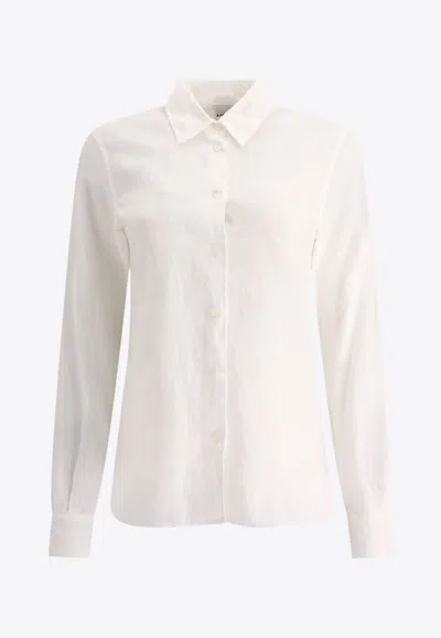 Aspesi Classic Long-sleeved Shirt In White