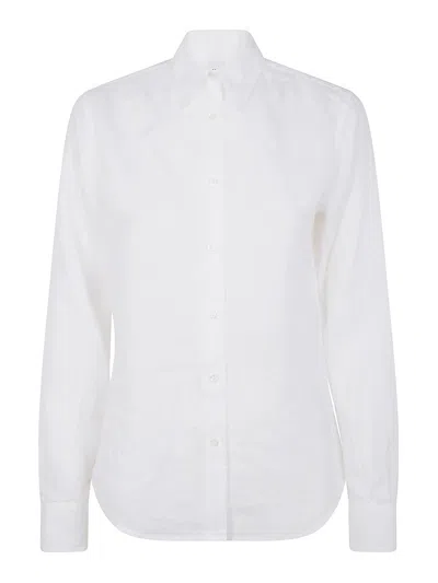 Aspesi Camicia In Popeline Di Cotone In White