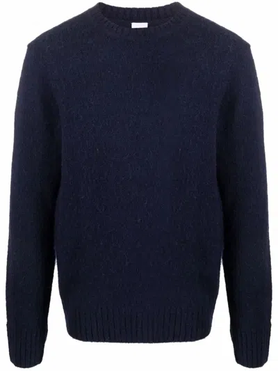 Aspesi Crew-neck Wool Sweater In Black