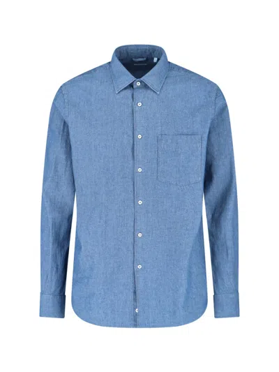 Aspesi Classic Shirt In Blue