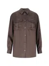 Aspesi Long Sleeve Shirt In Caffe