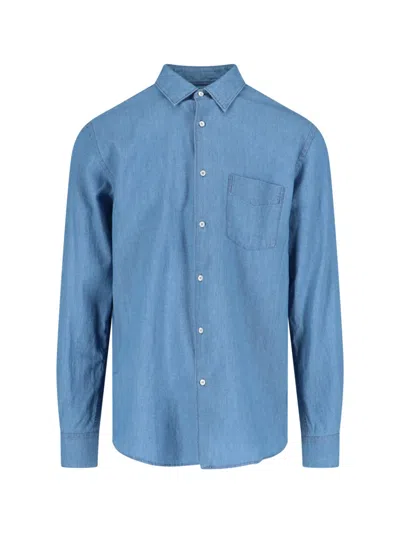 Aspesi Classic Shirt In Blue