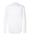 Aspesi Man Classic Shirt In White Cotton Poplin In White