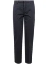 Aspesi Blue Viscose Twill Trousers